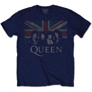 Queen Unisex Adult Union Jack T-Shirt / Navy Blue